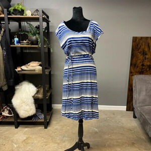 The North Face Kambra Striped Tie T Shirt Dress womens XL cotton blend summer